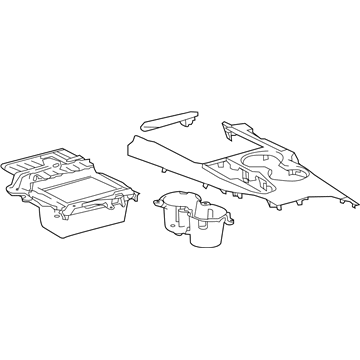 Toyota 58805-33430-C0 Panel Sub-Assembly, Console, Upper Rear