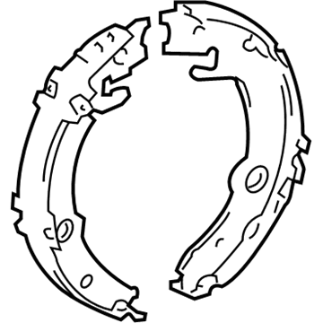 Toyota 46540-20080 Parking Brake Shoes, Rear