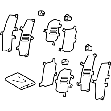 Toyota 04945-48190 Brake Pads Hardware Kit, Front