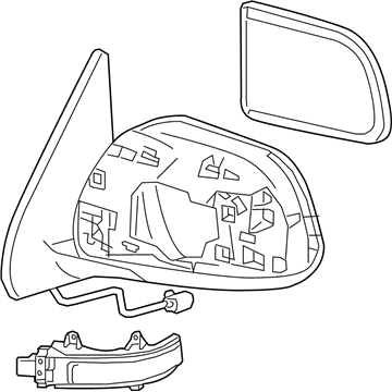 Toyota 87910-04220 Mirror Assembly, Passenger Side