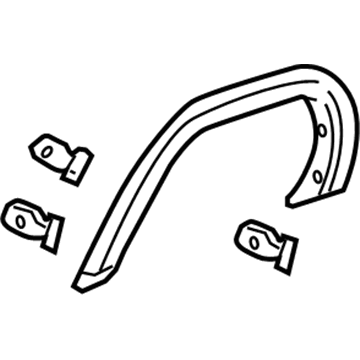 Toyota 75087-0C010 Wheel Opening Molding, Passenger Side