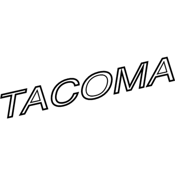 Toyota 75427-04040 Nameplate, Black, Front