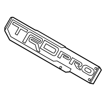 Toyota 75473-0C050 Nameplate, Black, Rear