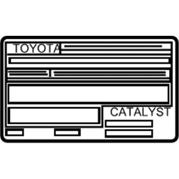 Toyota 11298-31E70 Emission Label