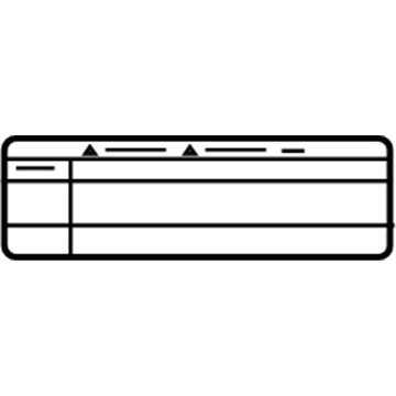 Toyota 16793-31060 Fan Label