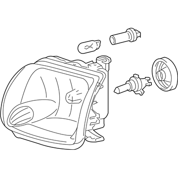 Toyota 81110-0C040 Headlamp Assembly, Passenger Side