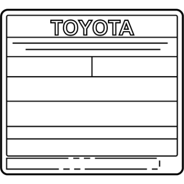 Toyota G9131-62011 Emission Label