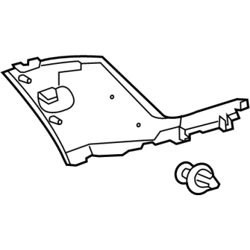 Toyota 62550-35050-B0 Upper Quarter Trim, Gray, Passenger Side