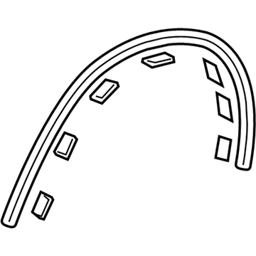 Toyota 75087-0C050 Wheel Opening Molding, Passenger Side
