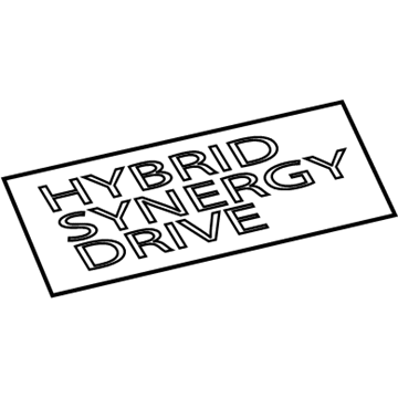 Toyota Prius Plug-In Emblem - 11291-37070