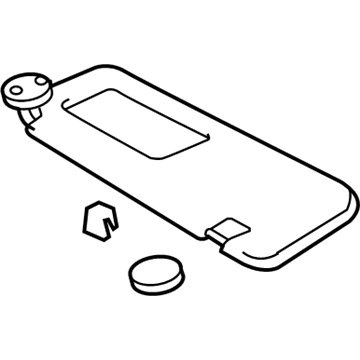 Toyota 74310-52730-B0 Sunvisor, Passenger Side