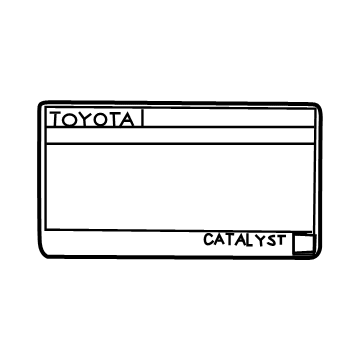Toyota 11298-38655 Emission Label