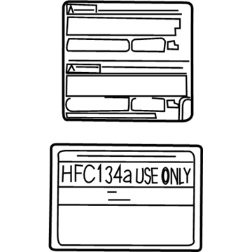 Toyota 88723-60740 A/C Label
