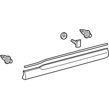 Toyota Highlander Door Moldings - 75071-48090-J0
