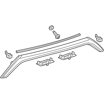 Toyota 76801-06A61 License Molding, Rear