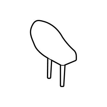 Toyota 71940-0E610-E0 Headrest, Brown, Rear