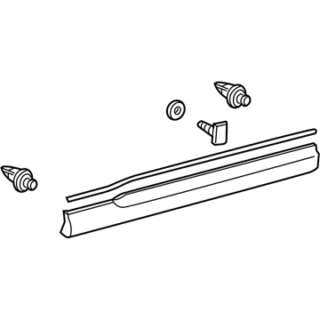 Toyota 75075-0E050 Body Side Molding, Outside Passenger Side