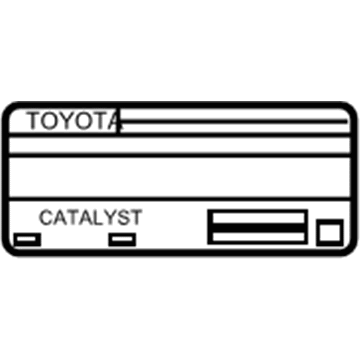 Toyota 11298-31E60 Emission Label