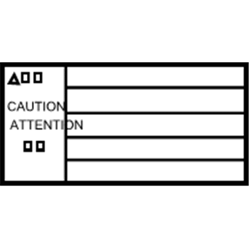 Toyota 16448-20353 Caution Label