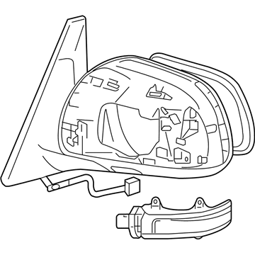 Toyota 87940-35A31 Mirror Assembly, Driver Side