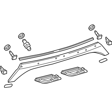 Toyota 76801-07050 Finish Molding, Rear