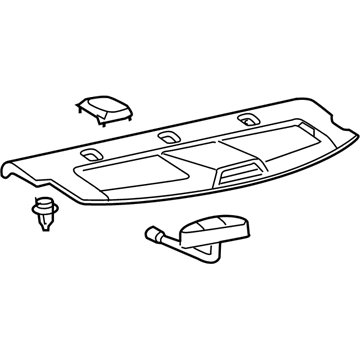 Toyota 64330-02321-B1 Package Tray Trim, Rear