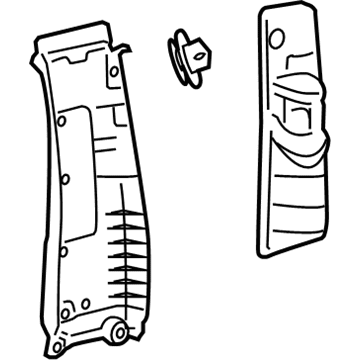 Toyota 62410-07020-A0 Upper Center Pillar Trim, Passenger Side