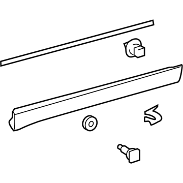 Toyota 75071-0E081-D2 Rocker Molding, Dark Red, Outside Passenger Side