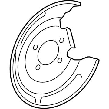 Toyota 47882-12110 Backing Plate, Rear Driver Side