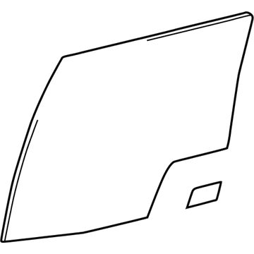 Toyota 68113-60280 Moveable Glass, Dark Gray, Passenger Side