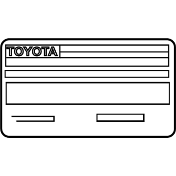 Toyota 11298-21270 Emission Label