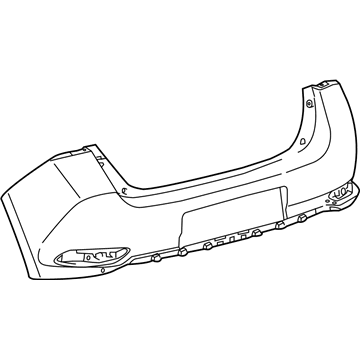 Toyota 52159-12950 Bumper Cover, Rear Driver Side