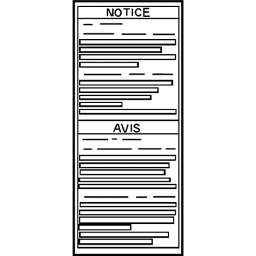 Toyota 41992-48020 Info Label