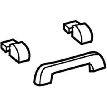 Toyota 74610-02071-E1 Grip Handle, Beige, Front