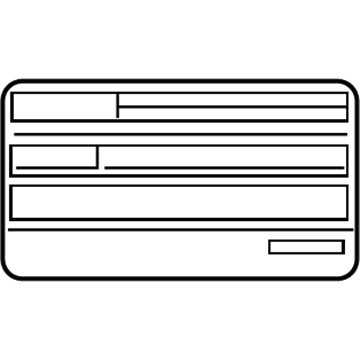 Toyota 11298-22156 Emission Label