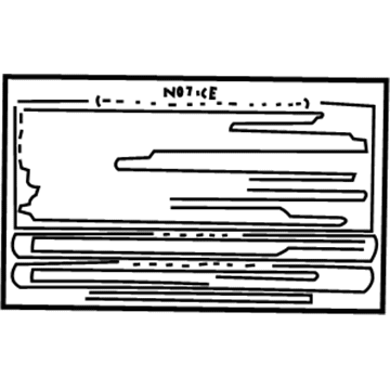 Toyota 36369-35490 Info Label