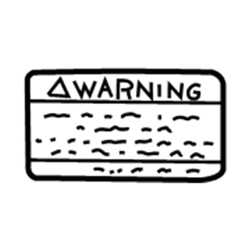 Toyota 74599-06010 Caution Label
