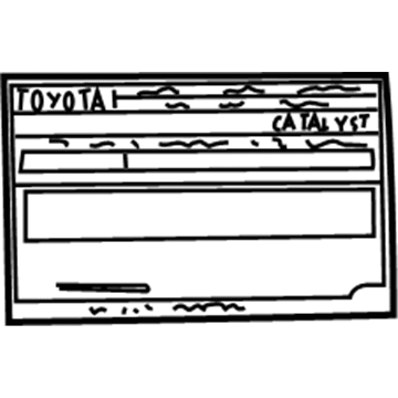 Toyota 11298-62750 Emission Label