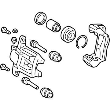 Toyota 47830-0E070 Caliper Assembly, Rear Passenger Side