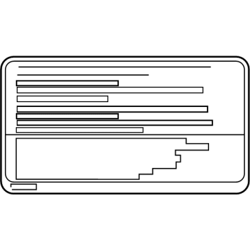 Toyota 89356-47020 Info Label