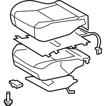 Toyota Corolla Seat Cushion - 71001-0ZY10-B0