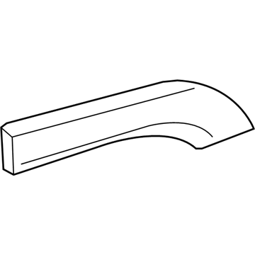 Toyota 75653-35901 Flare, Outside Rear Passenger Side