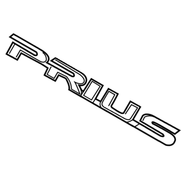 Toyota 75442-47020 Nameplate, Rear
