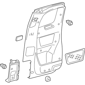 Toyota 62510-04041-C1 Door Trim Panel, Passenger Side