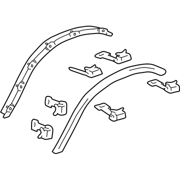 Toyota 75087-35020 Wheel Opening Molding, Passenger Side