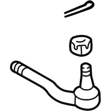 Toyota 45047-39175 Outer Tie Rod, Driver Side