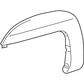 Toyota 53847-35120-A0 Flare, White, Passenger Side
