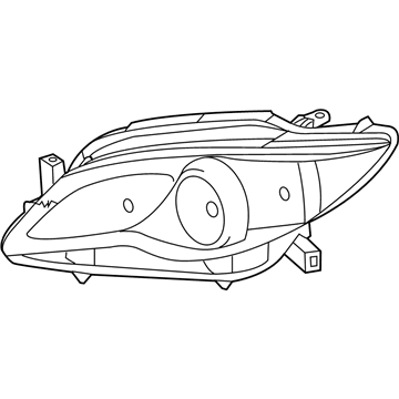 Toyota 81145-07100 Composite Headlamp, Passenger Side