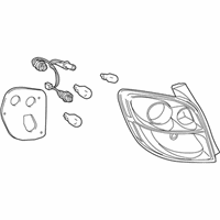 Toyota Matrix Tail Light - 81560-02450 Combination Lamp Assy, Driver Side