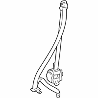 Scion xA Seat Belt - 73210-52400-C0 Lap & Shoulder Belt, Black, Passenger Side